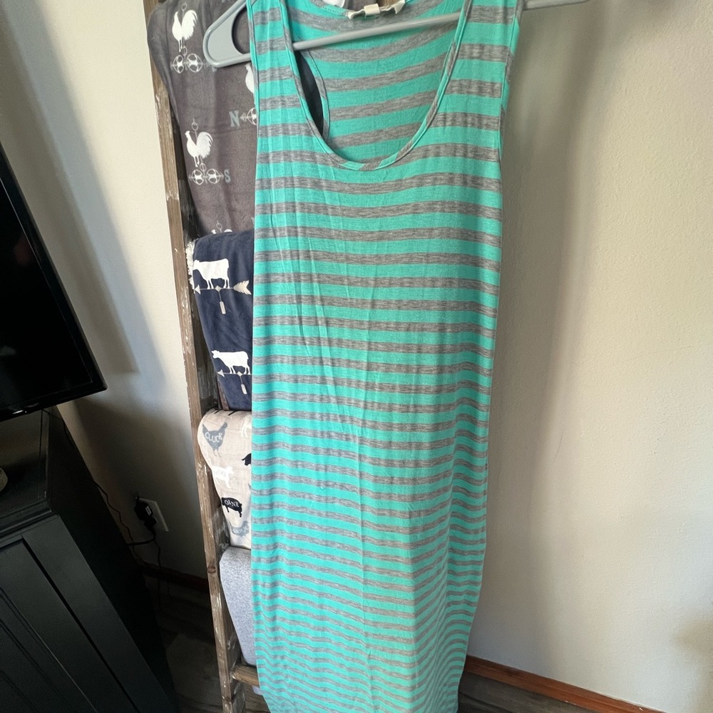 Striped long maxi dress